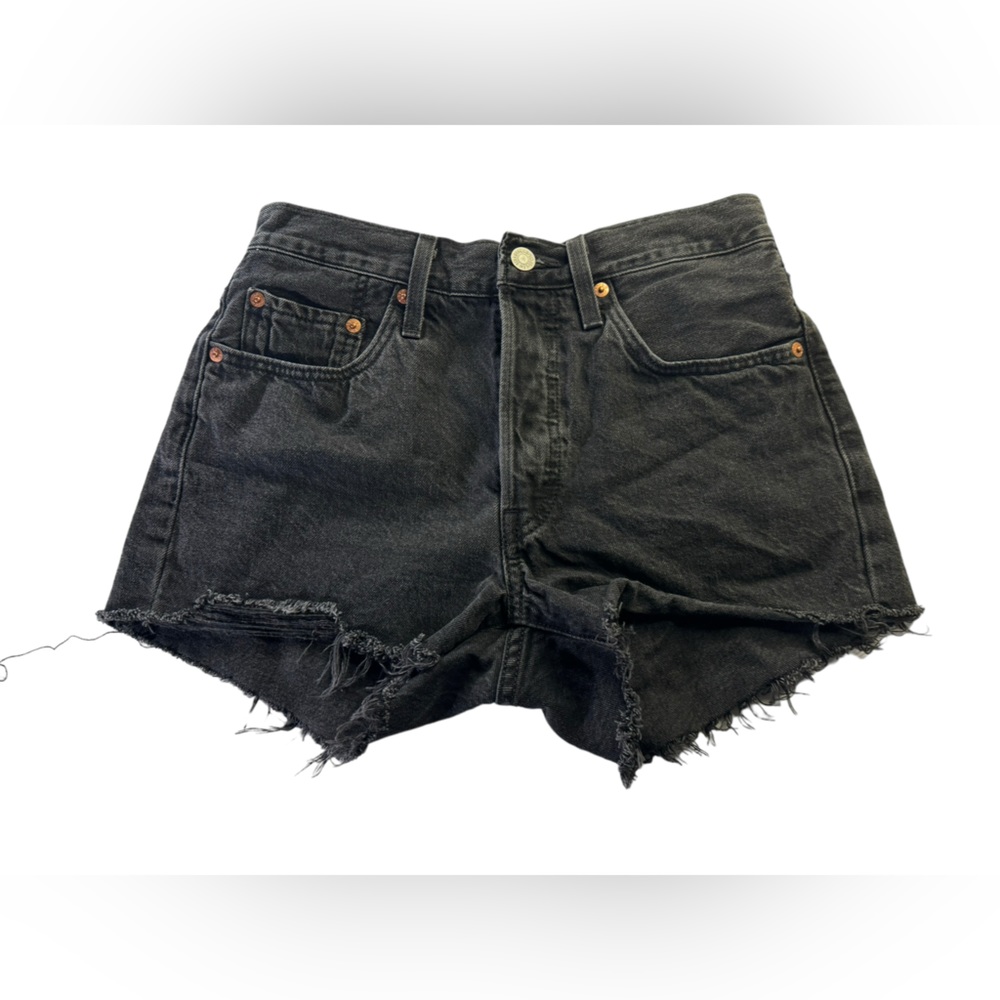 Levi's Black Cutoff Denim Jean Shorts
